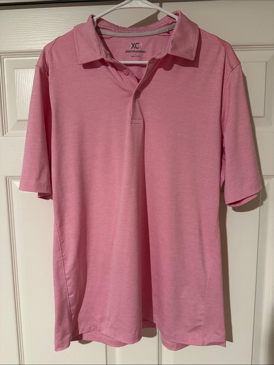 Johnston & Murphy Other - Johnston & Murphy Men's Heather Pink Polo Shirt